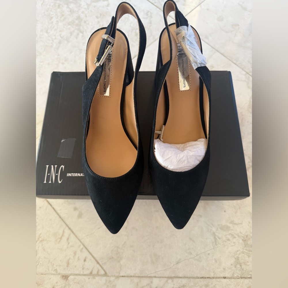 INC International Concepts Black Heeled Shoes